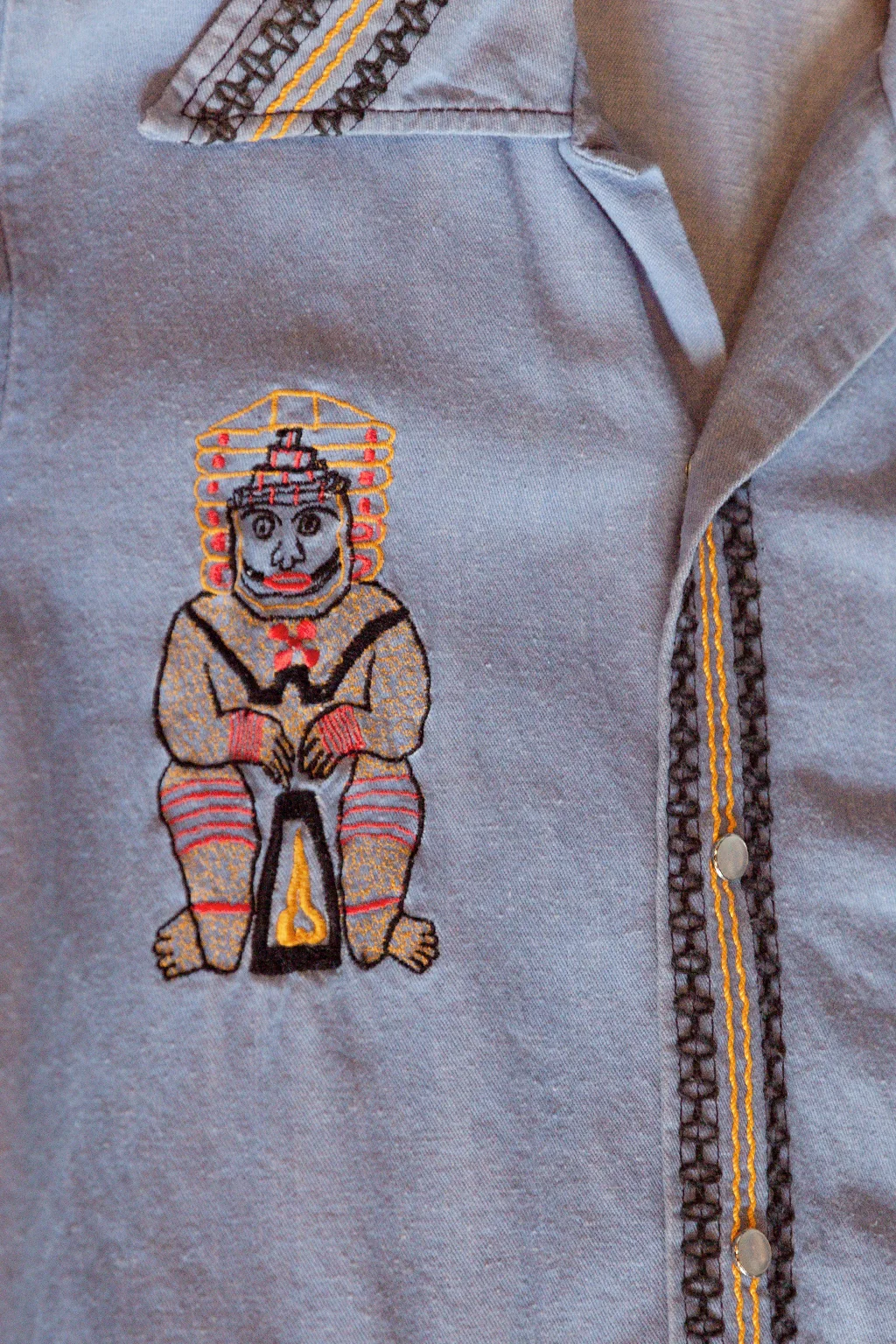 Vintage Embroidered Chambray Button Up - Image 2