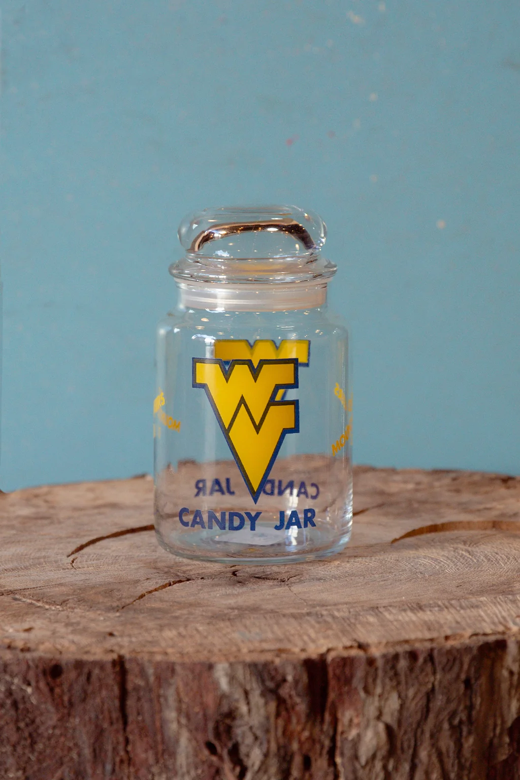 Vintage WVU Candy Jar